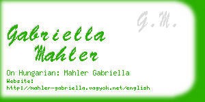 gabriella mahler business card